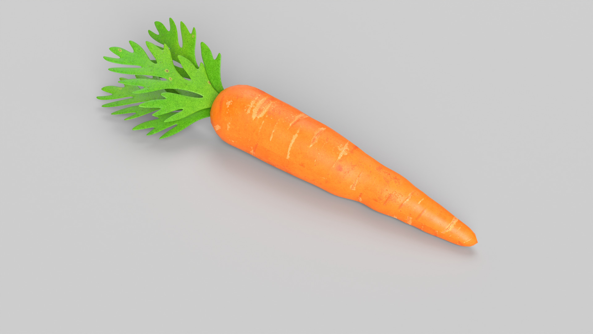 Carrot Low-poly 3D model_1