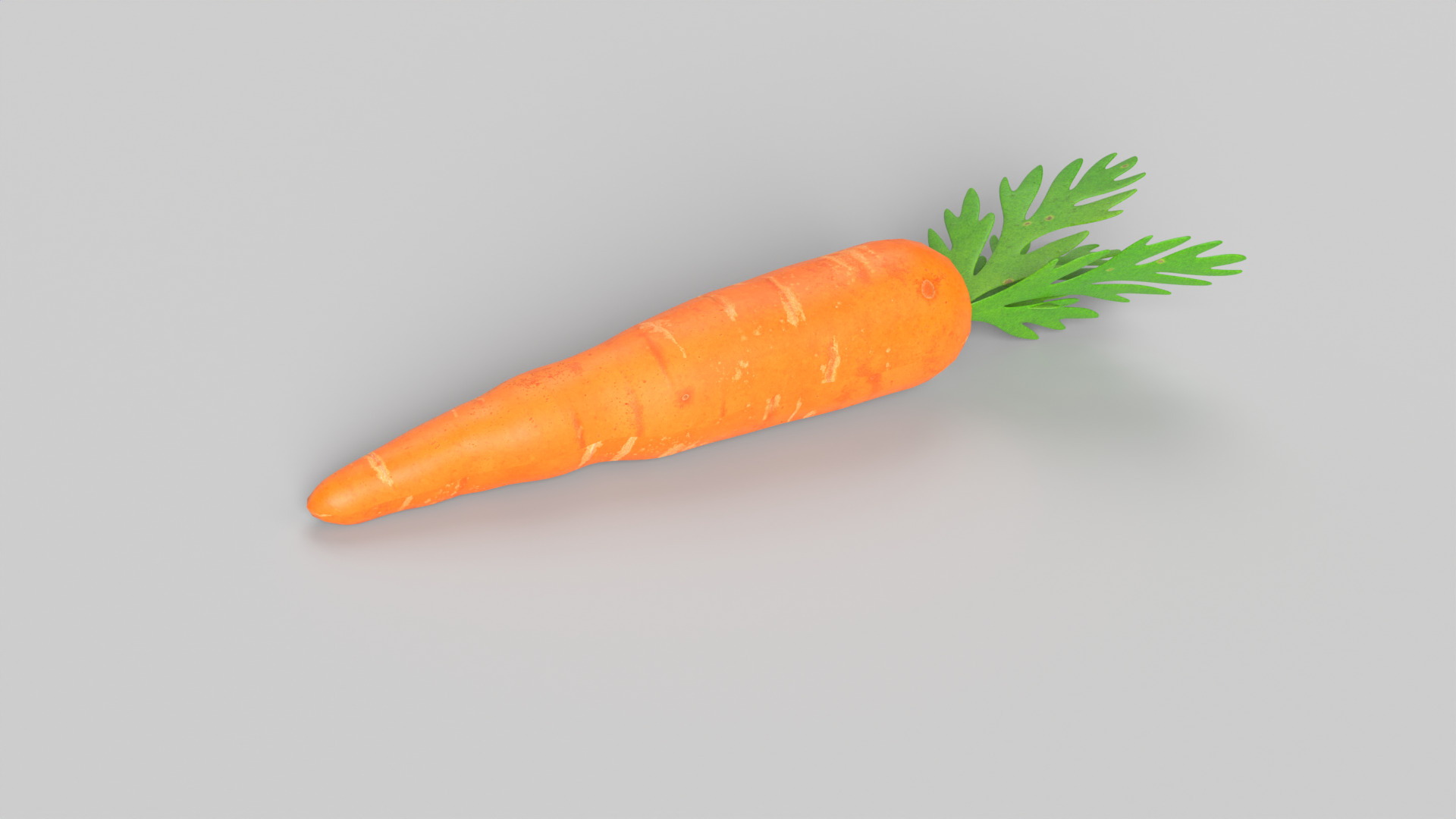 Carrot Low-poly 3D model_7