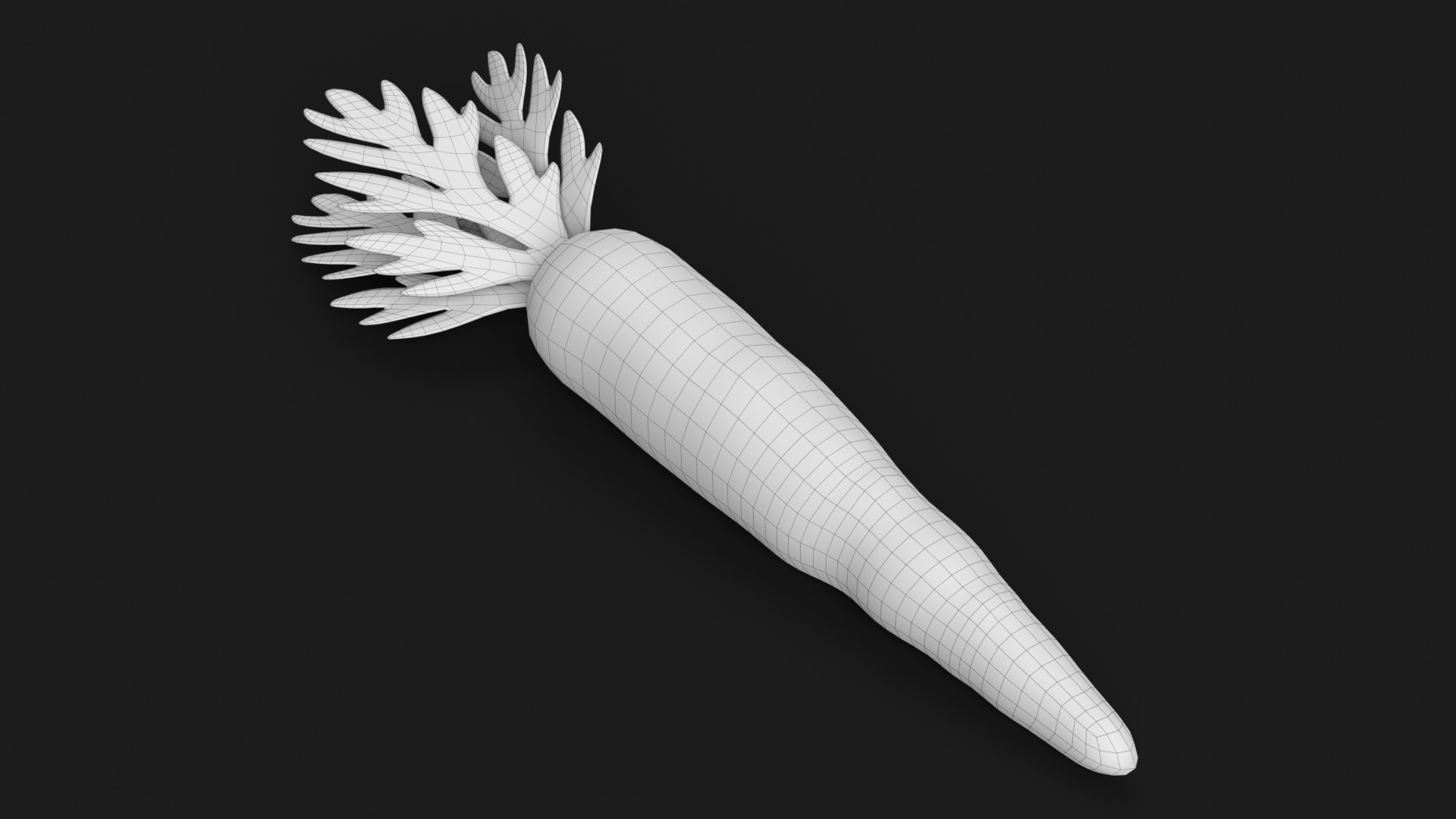 Carrot Low-poly 3D model_11