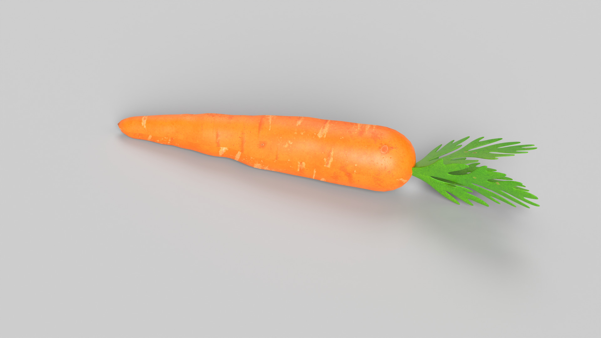 Carrot Low-poly 3D model_6