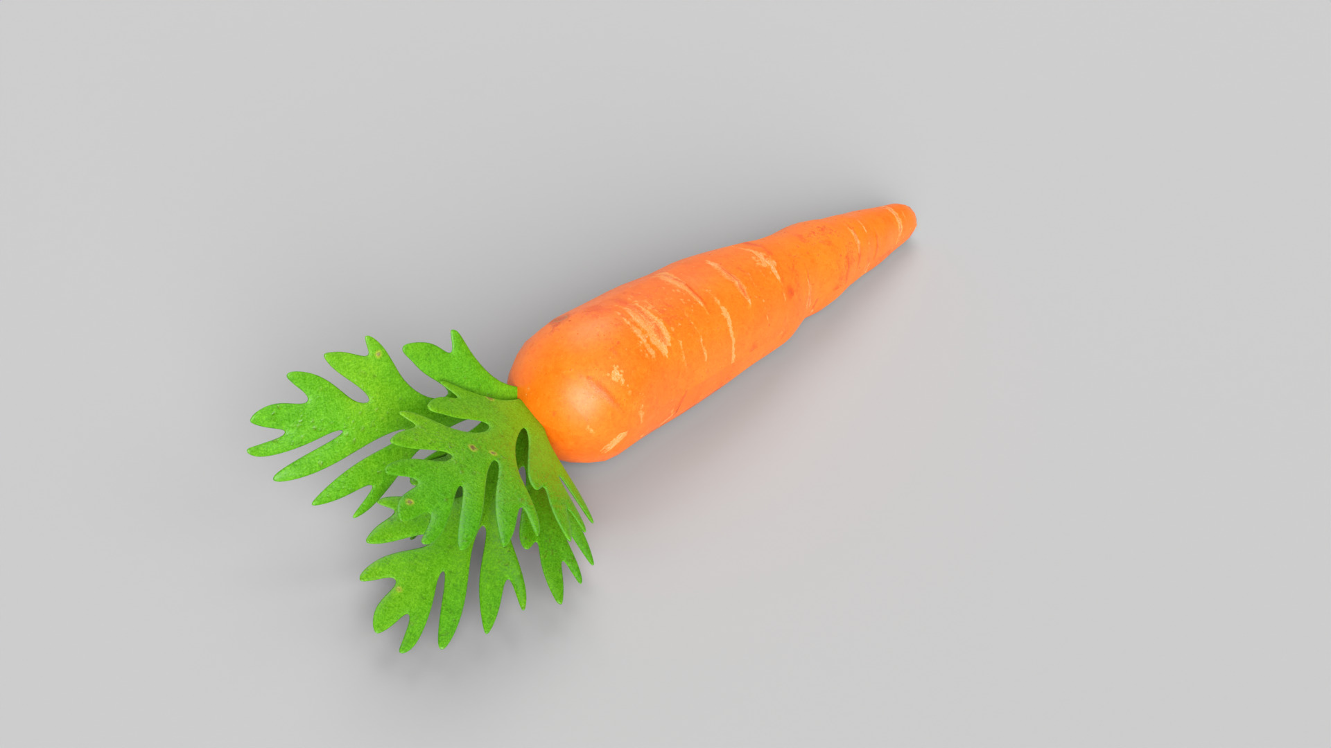 Carrot Low-poly 3D model_3