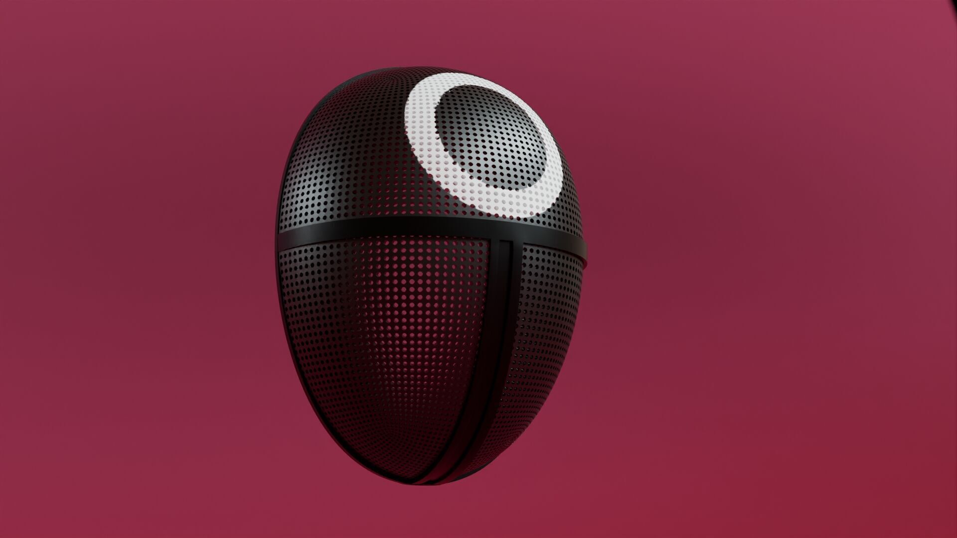 squid game mask  3D model_4