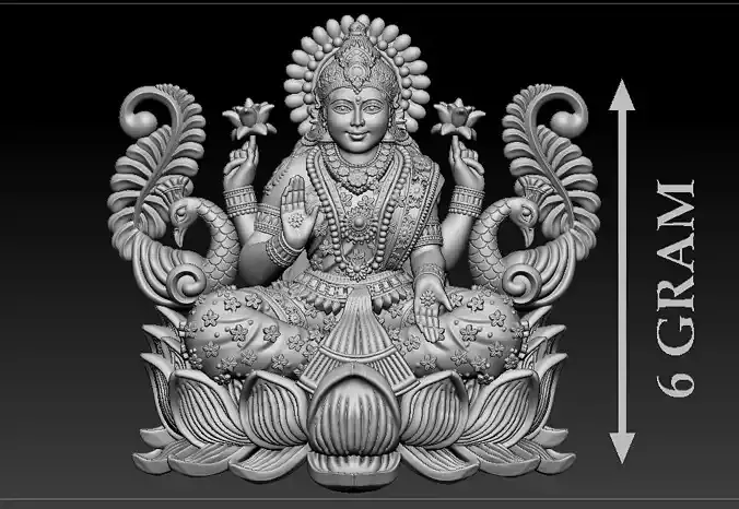 Laxmi Mata 3D print model Paper casting 3D print model 3D print model