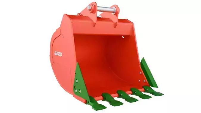 ESCO Extreme-Duty Plate Lip Bucket  XDP For hydraulic Excavators Low-poly 3D model