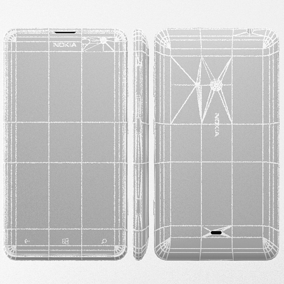 Nokia Lumia 625 green 3D model_7