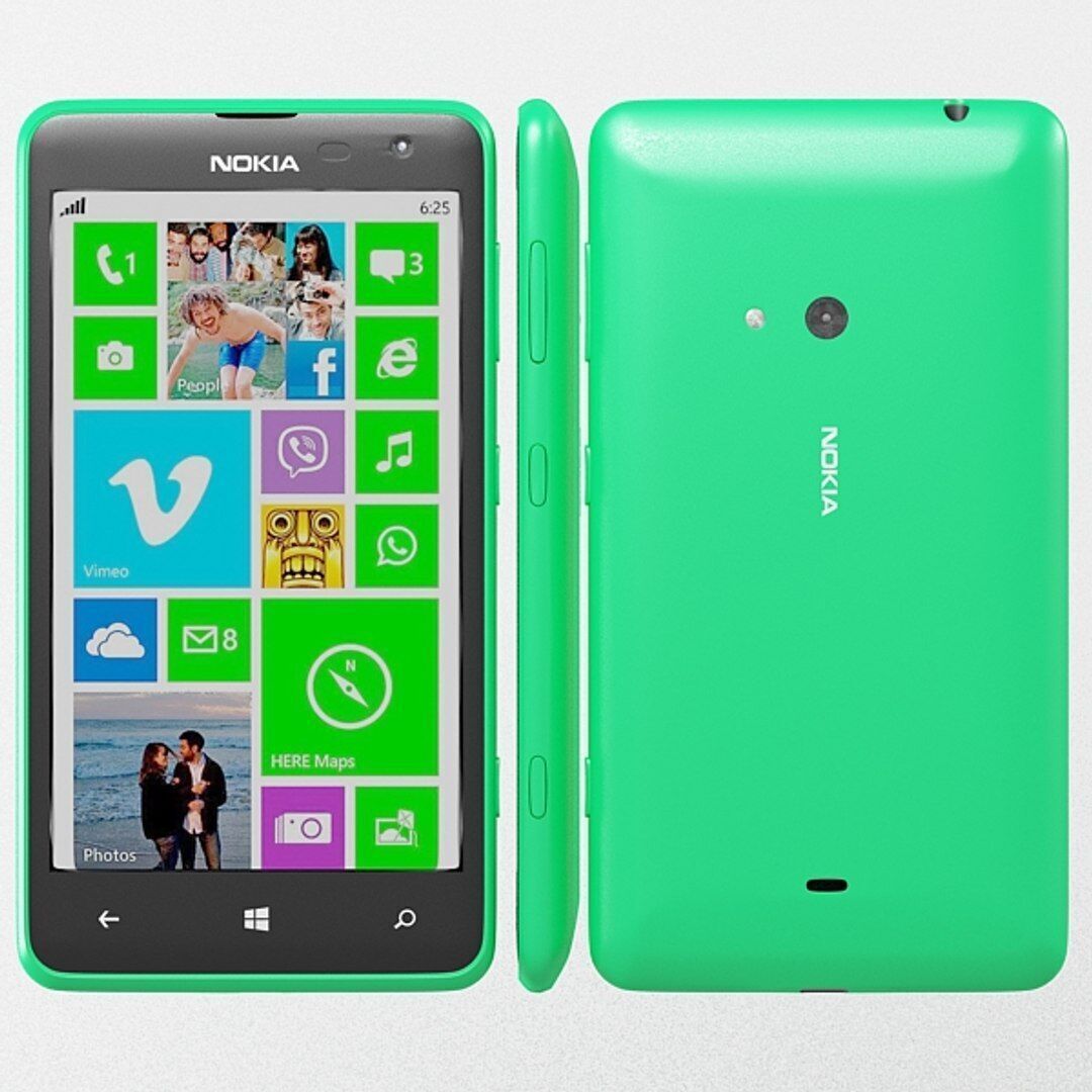 Nokia Lumia 625 green 3D model_1