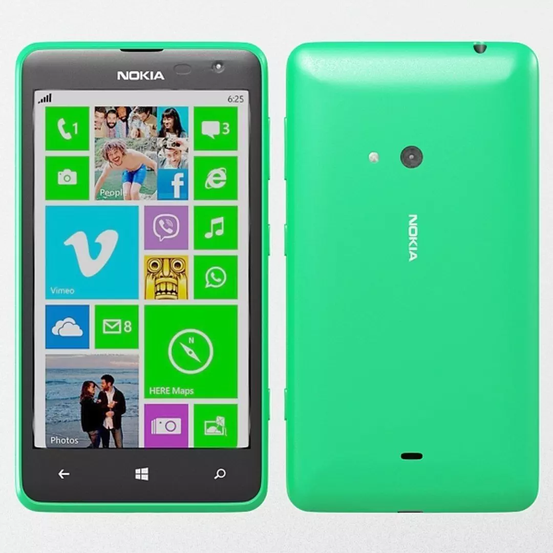 Nokia Lumia 625 green 3D model_0