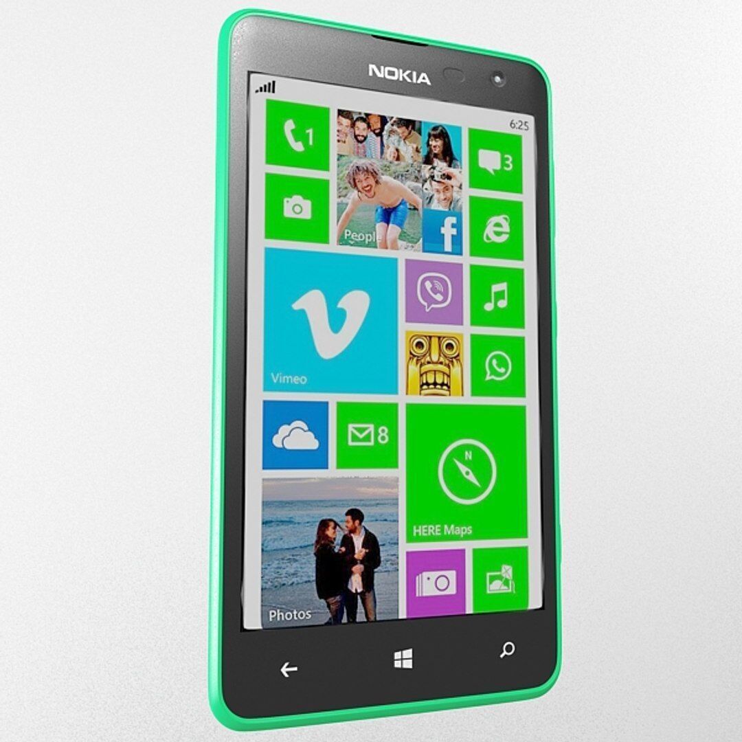 Nokia Lumia 625 green 3D model_3