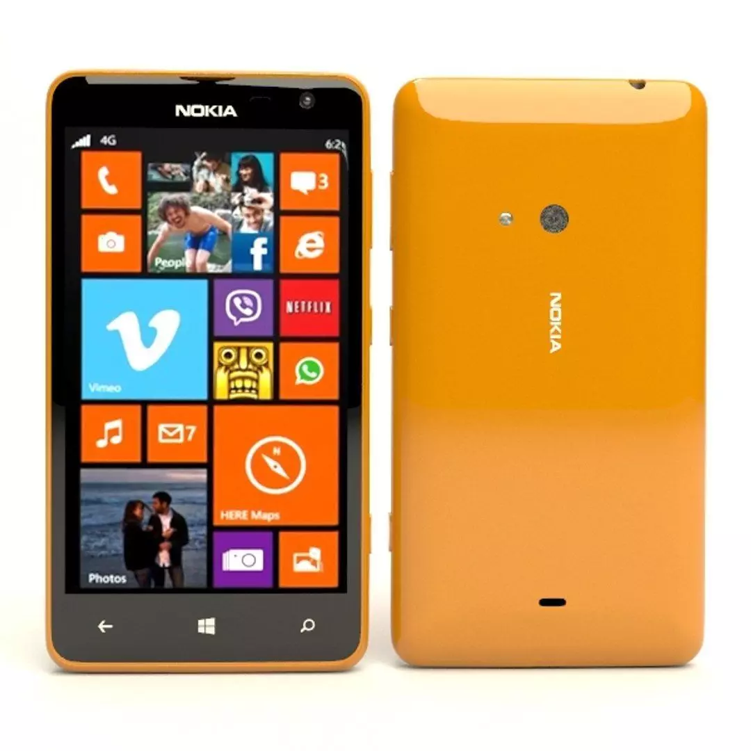 Nokia Lumia 625 Orange 3D model_0