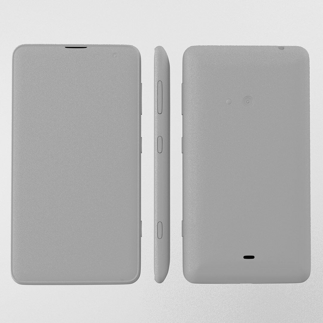 Nokia Lumia 625 red 3D model_4