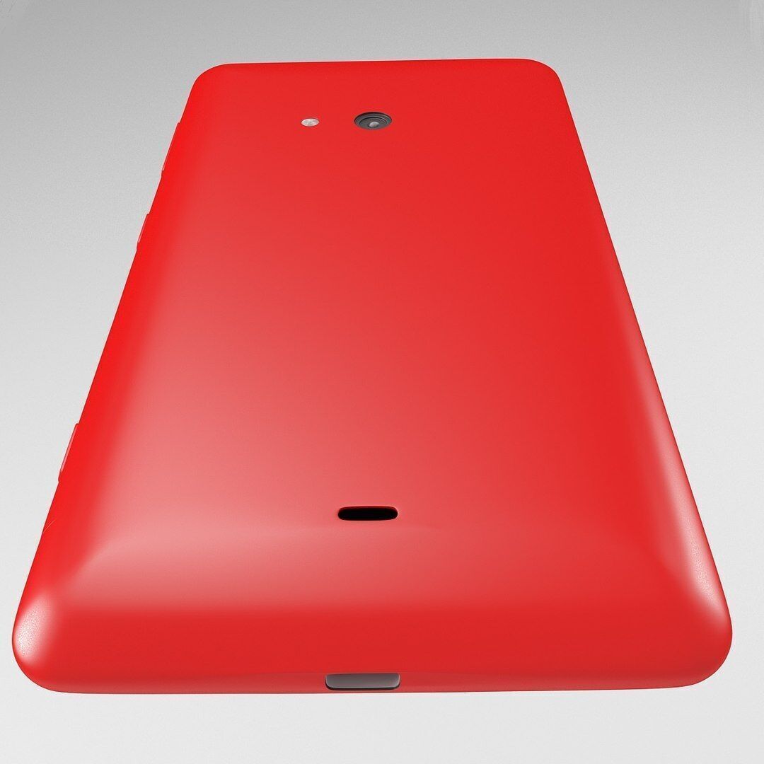 Nokia Lumia 625 red 3D model_3