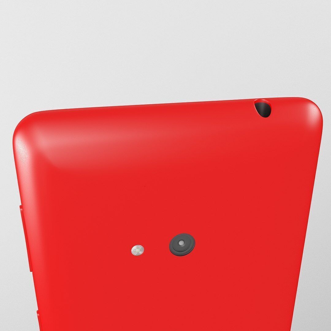 Nokia Lumia 625 red 3D model_2