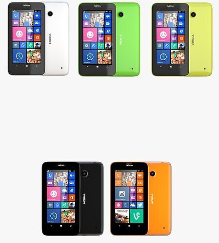 Nokia Lumia 630  all color 3D model