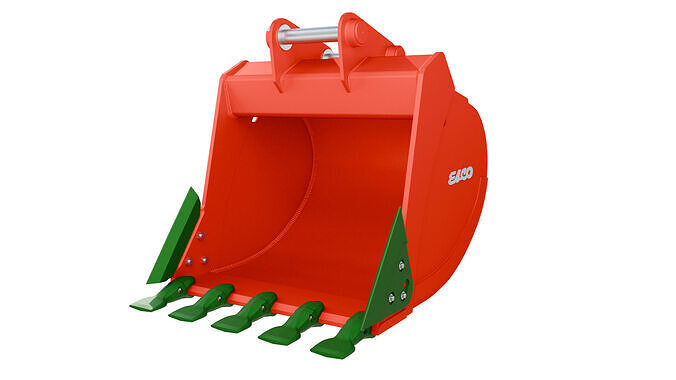 ESCO Heavy-Duty Plate Lip Bucket HDP for Hydraulic Excavator Low-poly 3D model