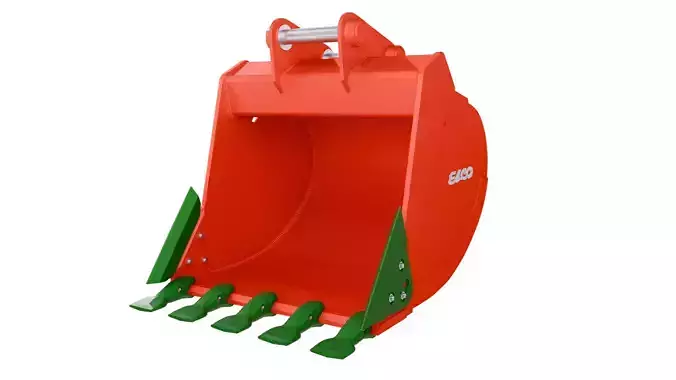 ESCO Heavy-Duty Plate Lip Bucket HDP for Hydraulic Excavator Low-poly 3D model