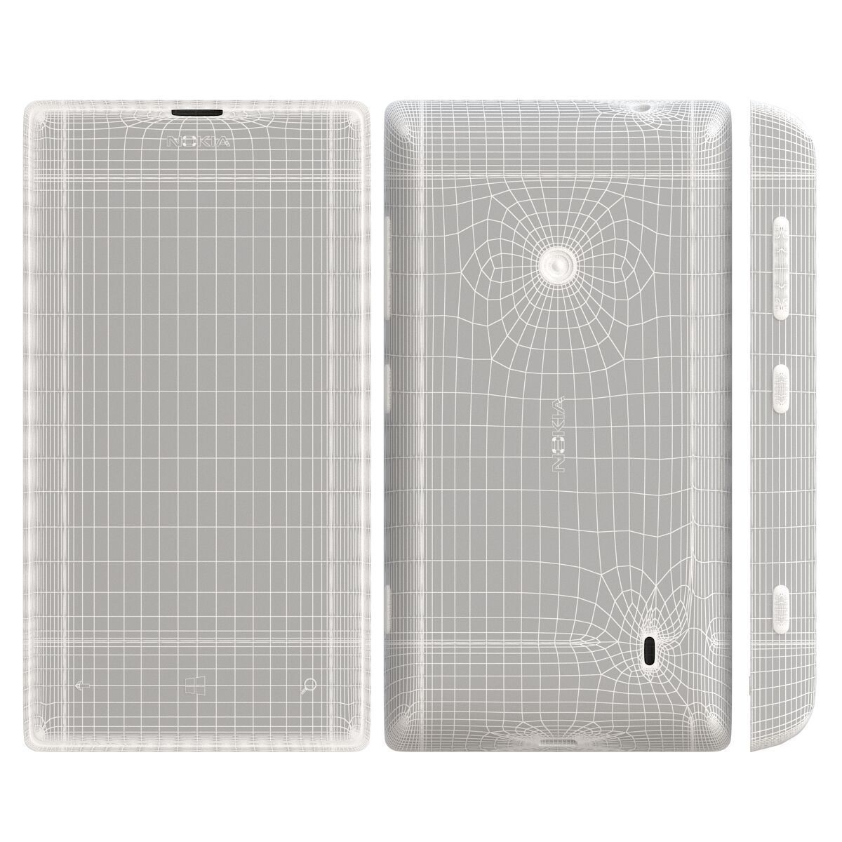 Nokia Lumia 525 all color 3D model_26