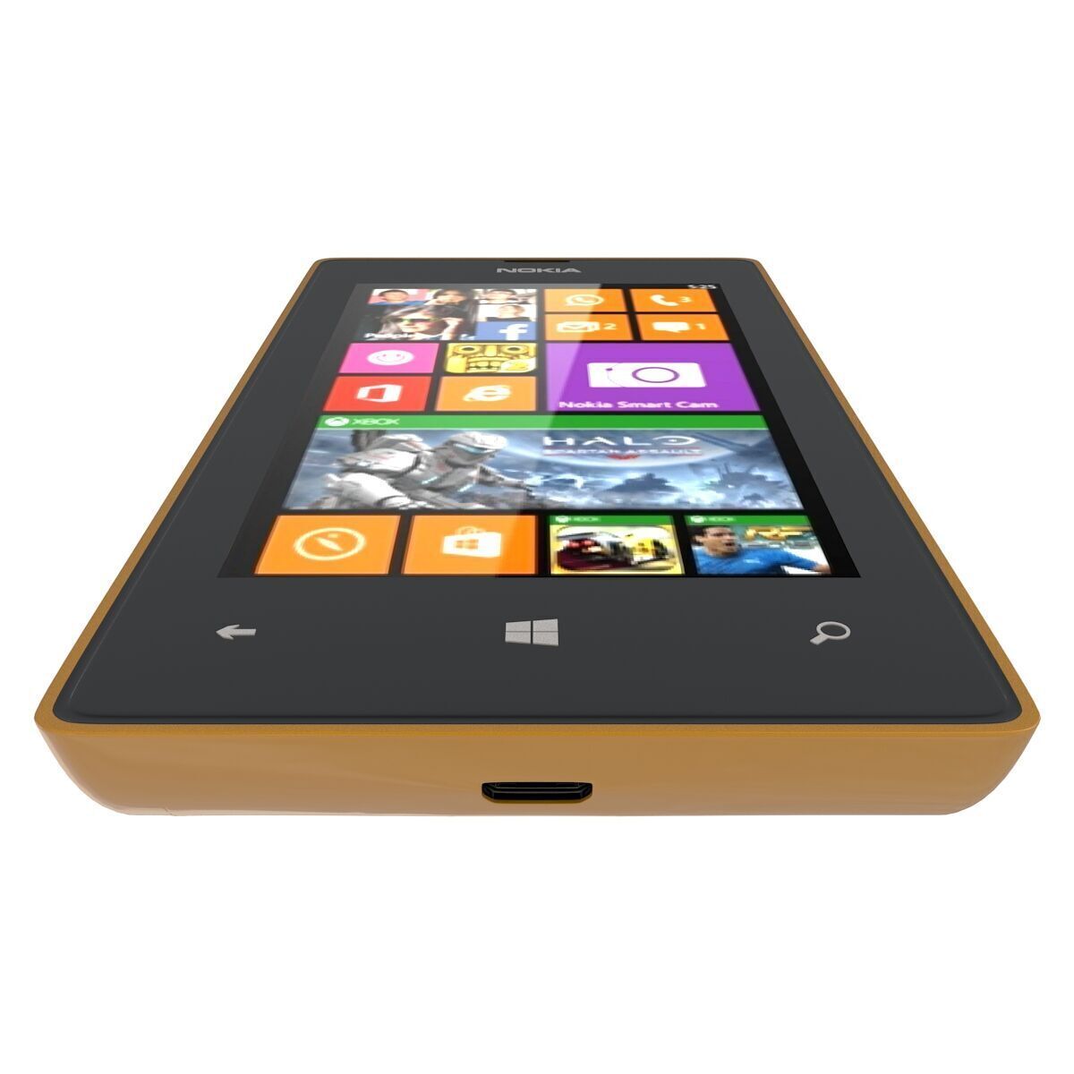 Nokia Lumia 525 orange 3D model_6