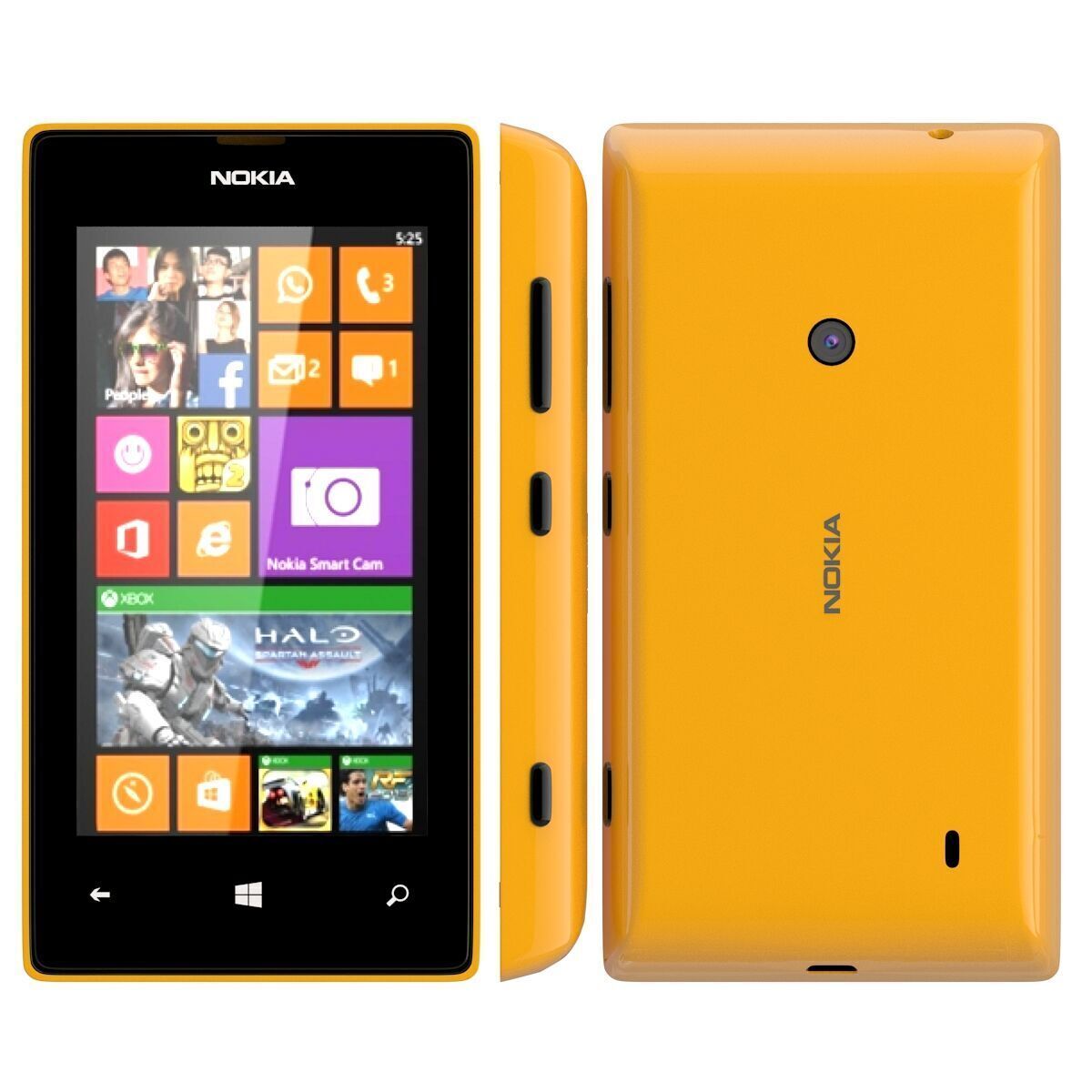Nokia Lumia 525 orange 3D model_2