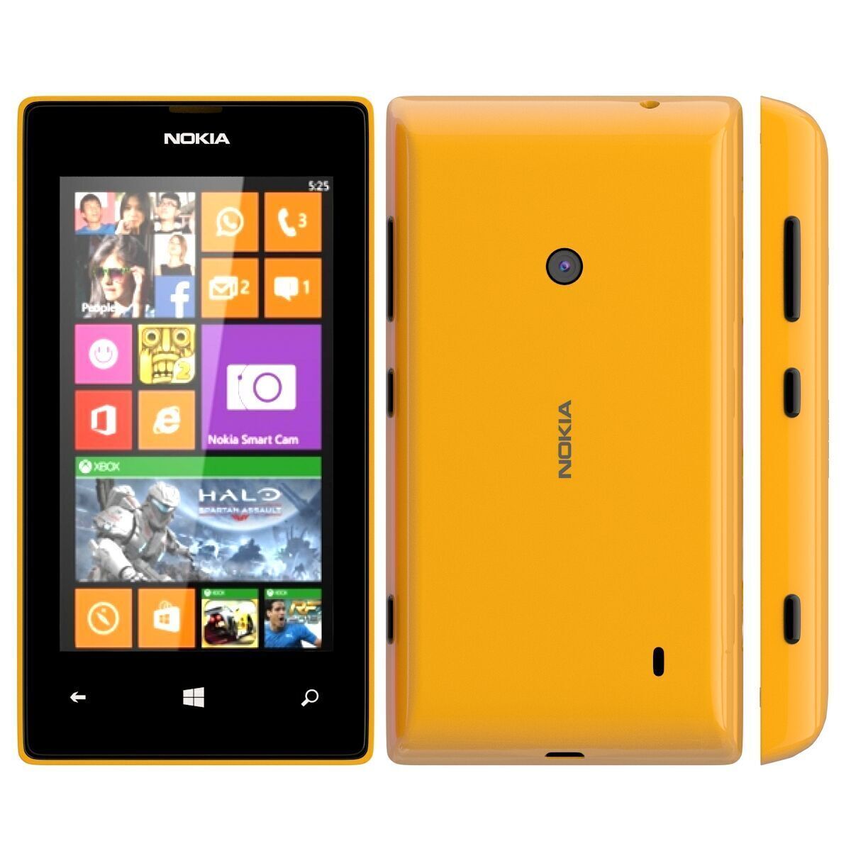 Nokia Lumia 525 orange 3D model_1