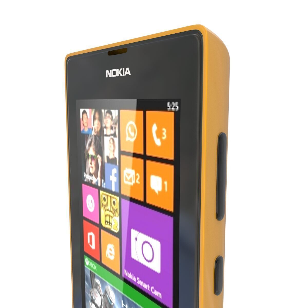 Nokia Lumia 525 orange 3D model_5