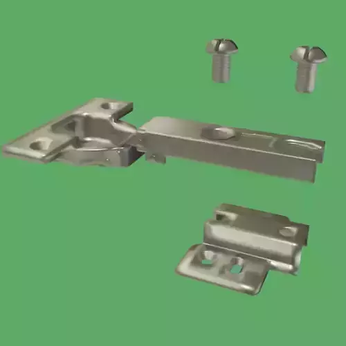 One way detachable side hinge 3D model