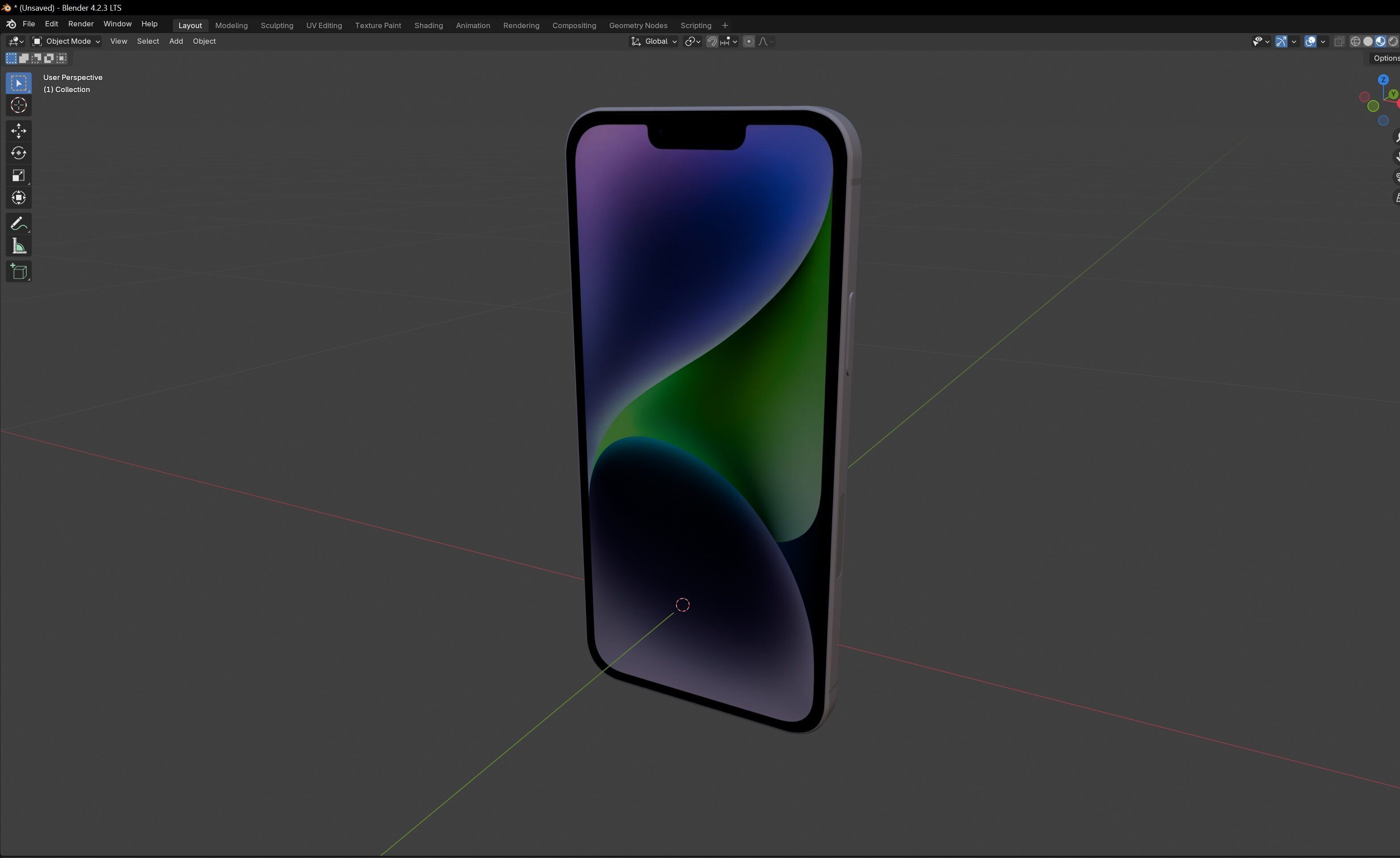 Apple iPhone 14 Plus Purple 3D model_9