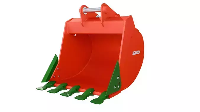ESCO Standard Duty Plate Lip Bucket STDP for Hydraulic Excavator Low-poly 3D model