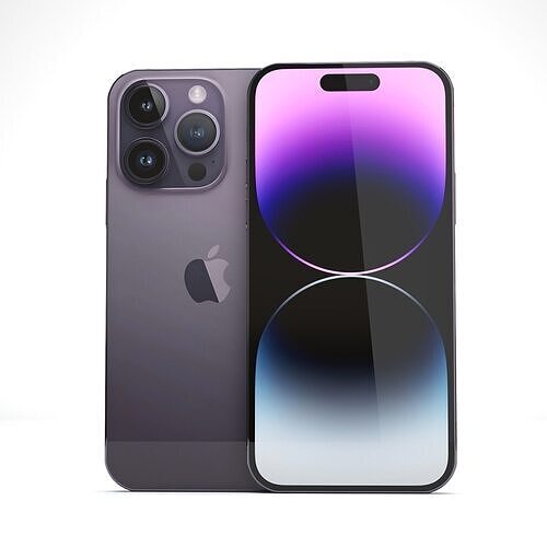 Apple iPhone 14 Pro Deep Purple 3D model
