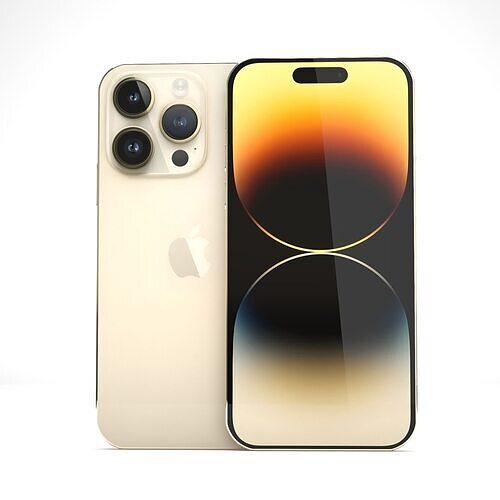 Apple iPhone 14 Pro Gold 3D model