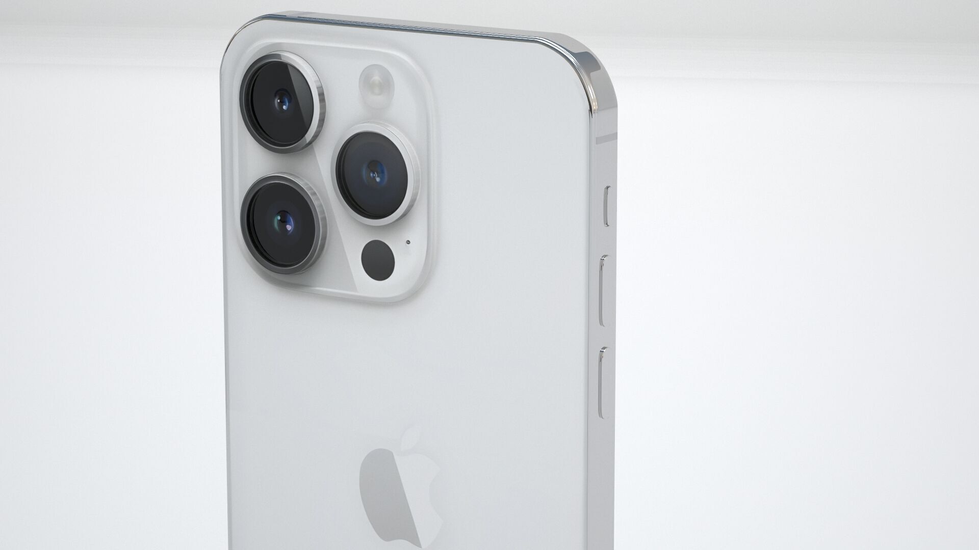 Apple iPhone 14 Pro Silver 3D model_1