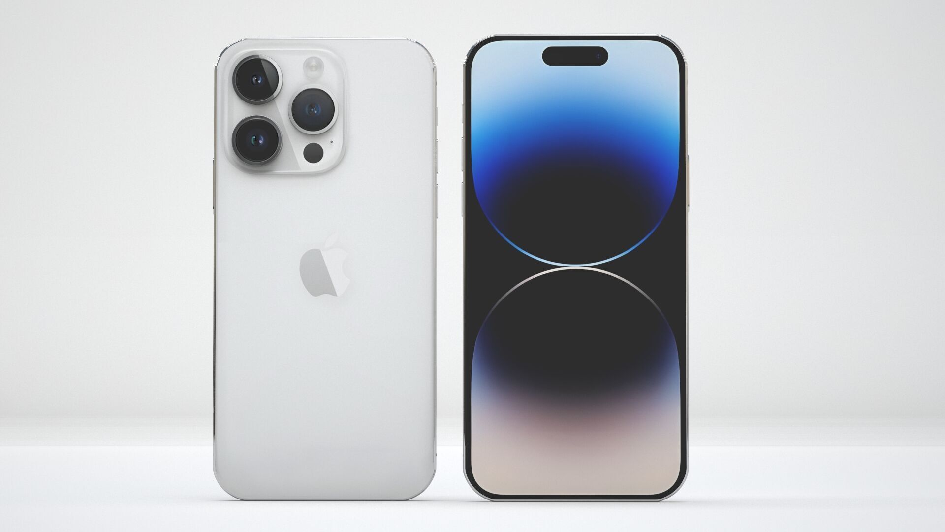 Apple iPhone 14 Pro Silver 3D model_3