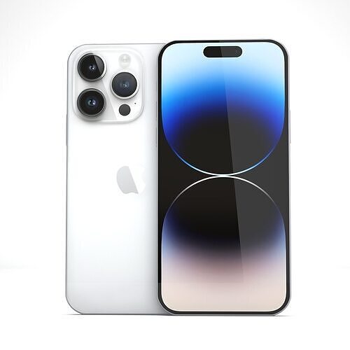 Apple iPhone 14 Pro Silver 3D model