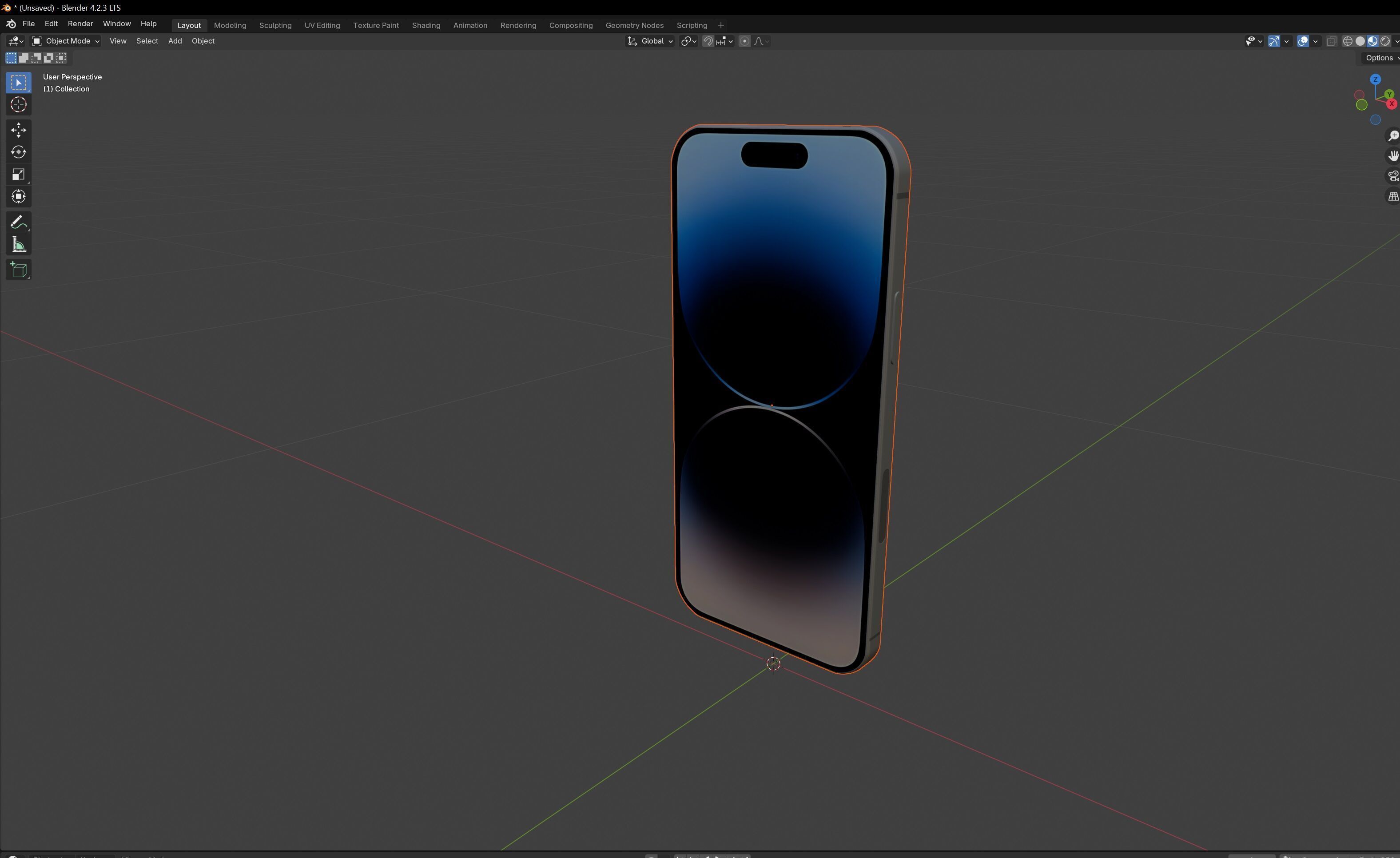 Apple iPhone 14 Pro Silver 3D model_9