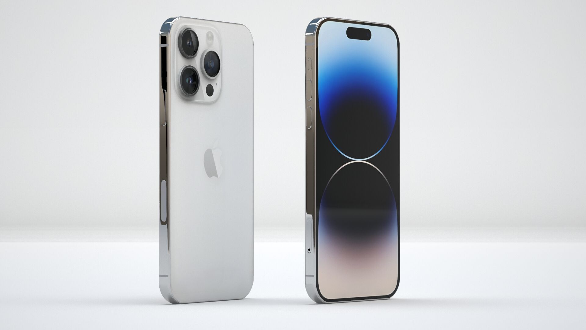 Apple iPhone 14 Pro Silver 3D model_4