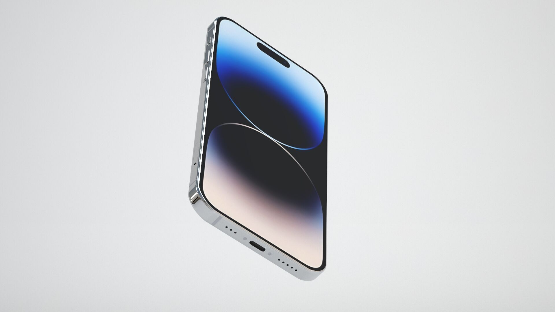 Apple iPhone 14 Pro Silver 3D model_5