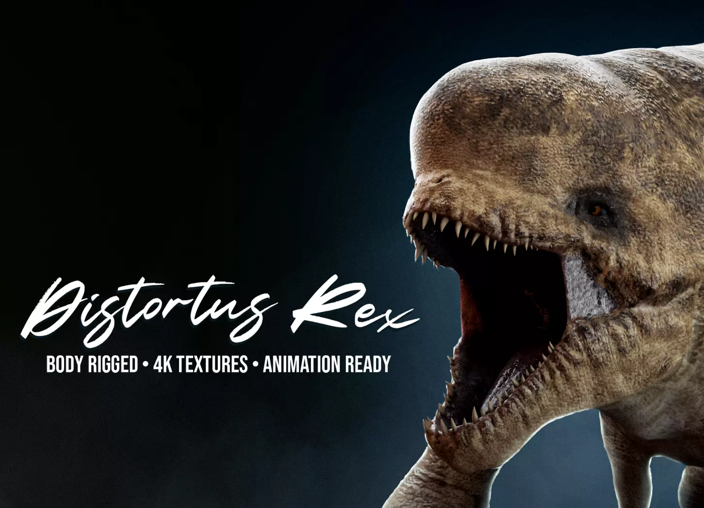 Jurassic World Rebirth Distortus Rex Low-poly 3D model_0