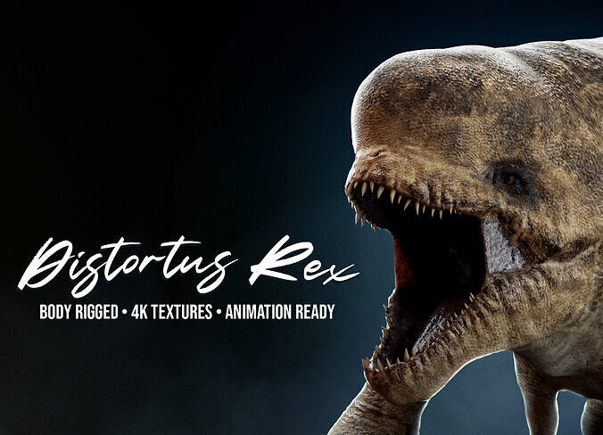 Jurassic World Rebirth Distortus Rex Low-poly 3D model