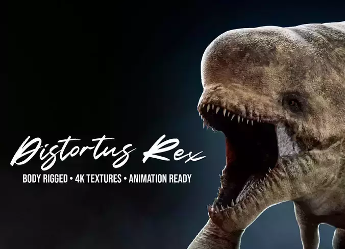 Jurassic World Rebirth Distortus Rex Low-poly 3D model