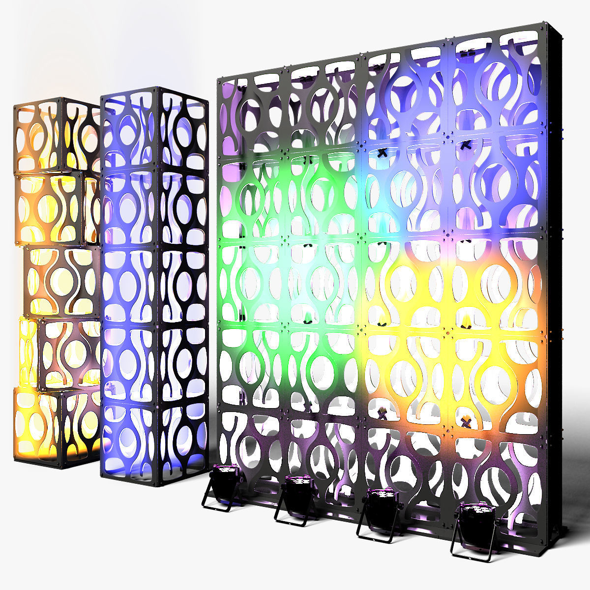 Stage Decor 16 Modular Wall Column 3D model_2