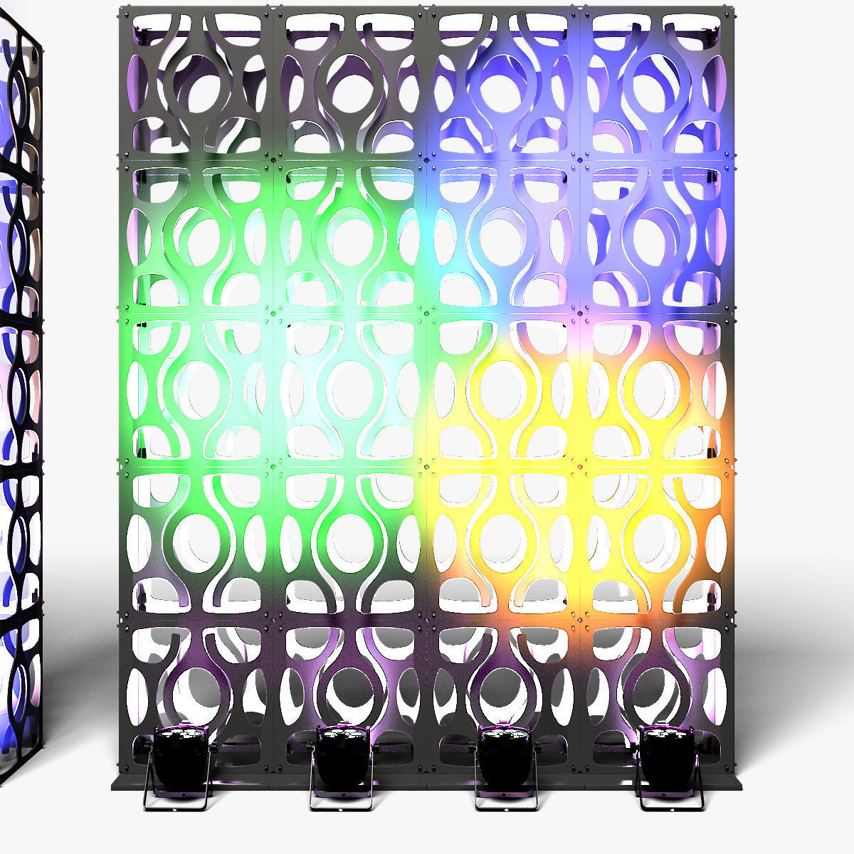 Stage Decor 16 Modular Wall Column 3D model_4