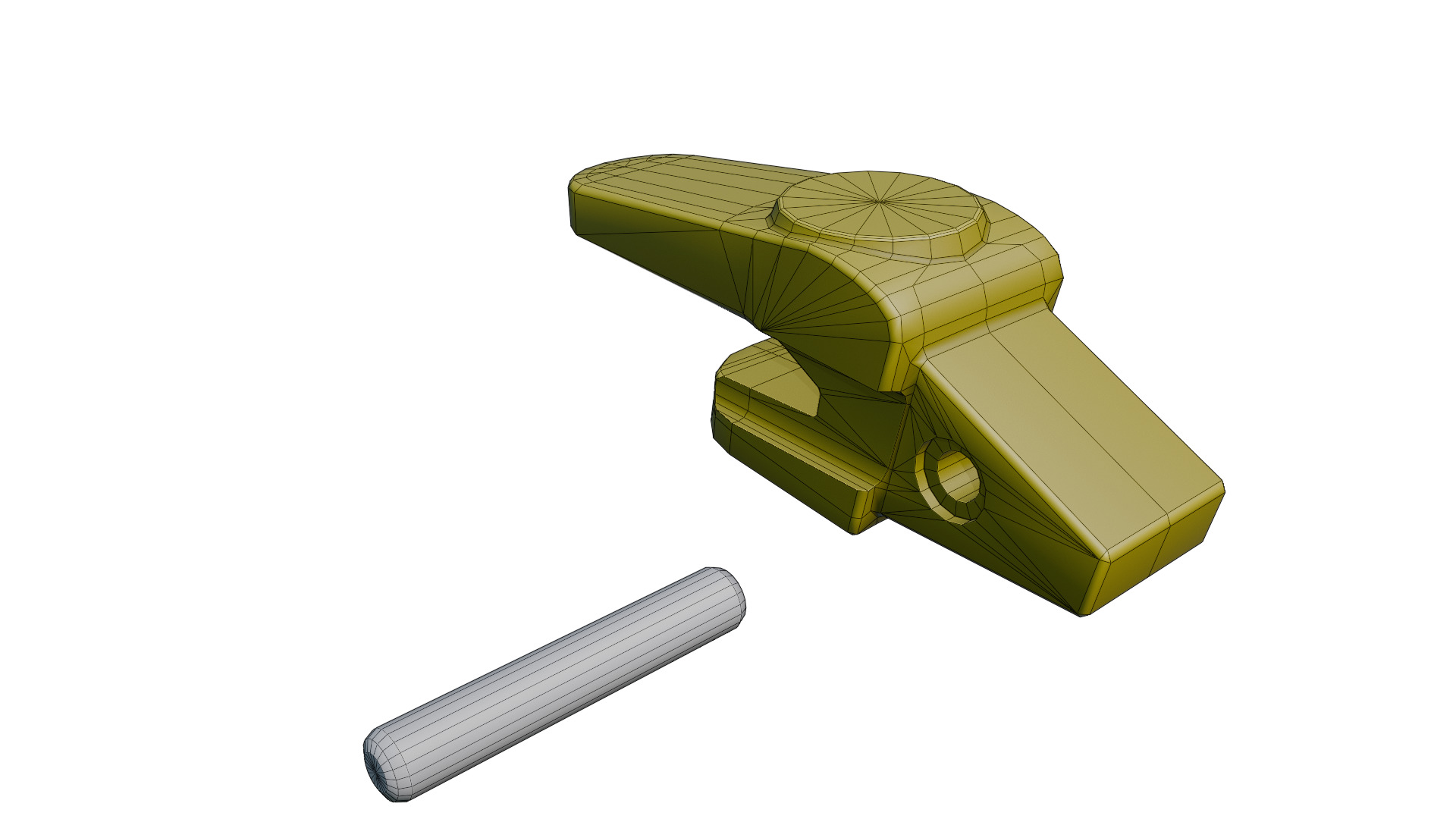 Bucket Teeth Pack Universal Excavator Loader Attachments  Low-poly 3D model_12