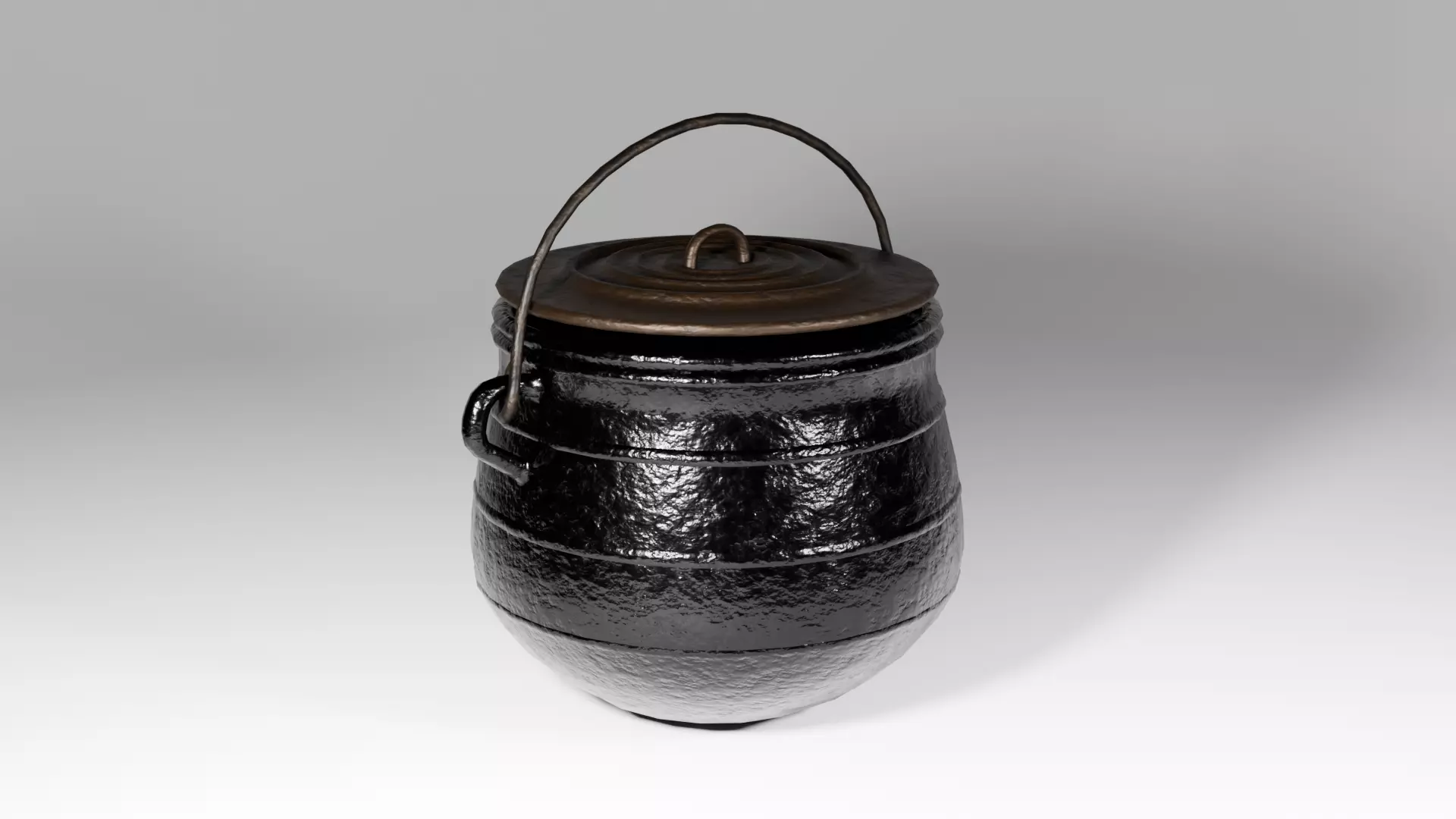 Stylized Fantasy Cauldron Game Ready 3D Asset Free low-poly 3D model