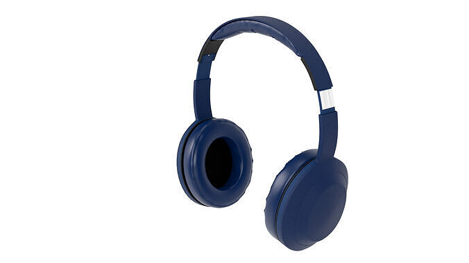 Blue Headset Free 3D model