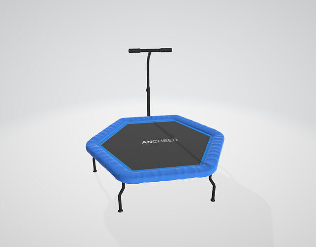 Indoor Garden Exercise Training Trampoline Hexagonal Trampoline Low-poly 3D model
