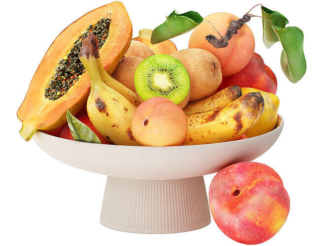 bowl of tropical fruits 11 3D model