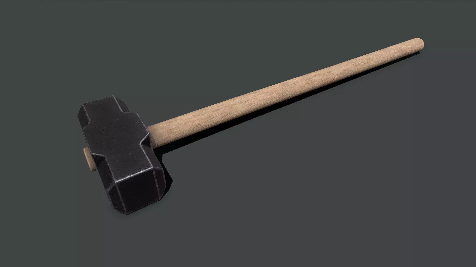 Sledge Hammer Low-poly PBR Free low-poly 3D model_0
