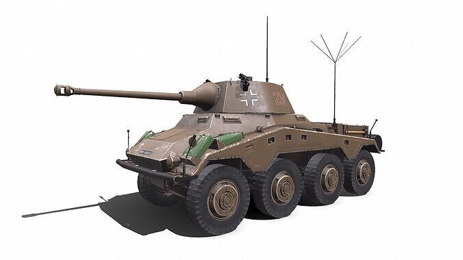 Sd Kfz 234 Puma PBR Low-poly 3D model 6