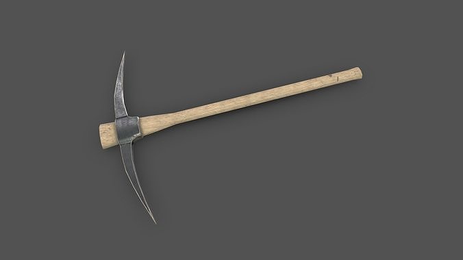 Pickaxe Low-poly PBR Free low-poly 3D model