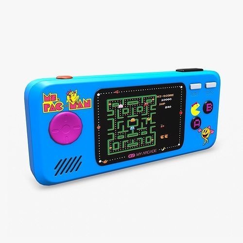Pacman Arcade Pocket Computer Low-poly PBR Low-poly 3D model
