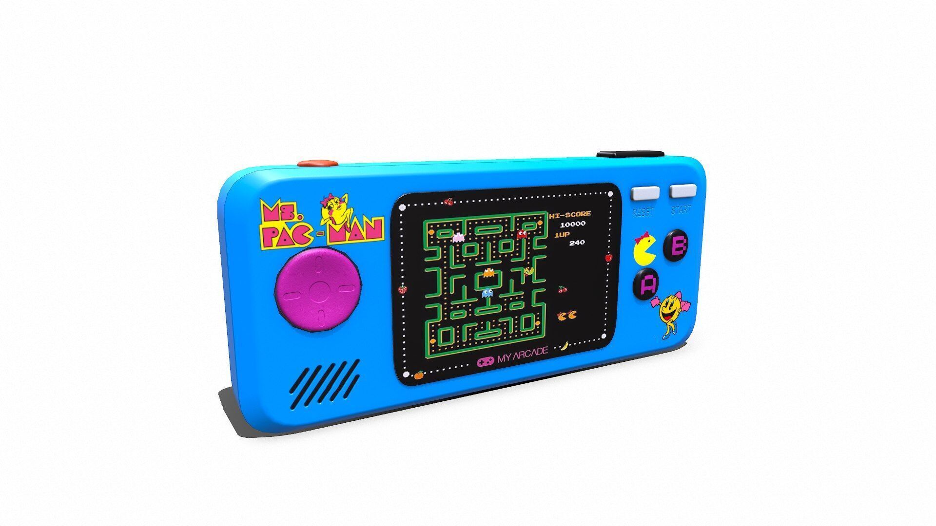 Pacman Arcade Pocket Computer Low-poly PBR Low-poly 3D model_2